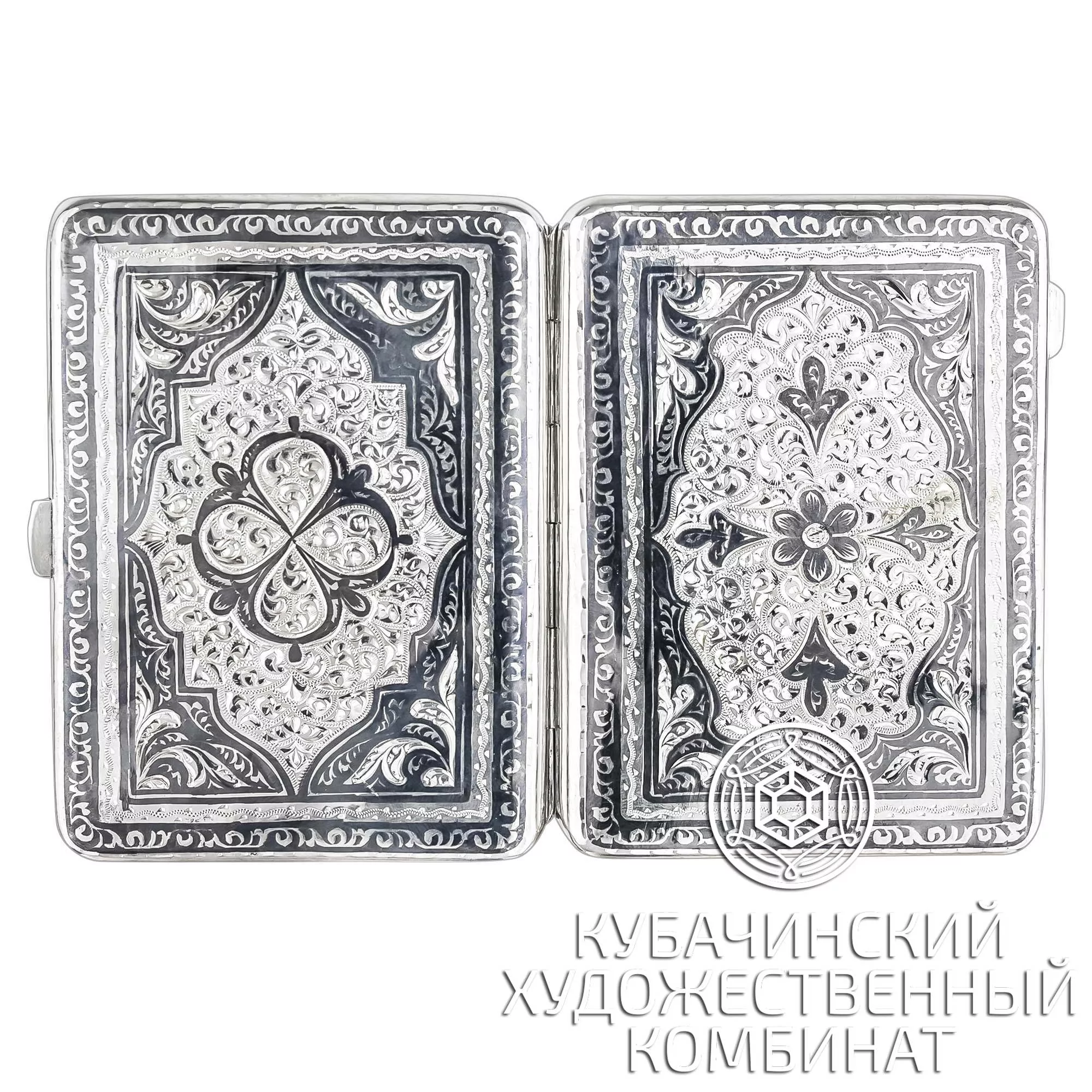 Портсигар серебряный