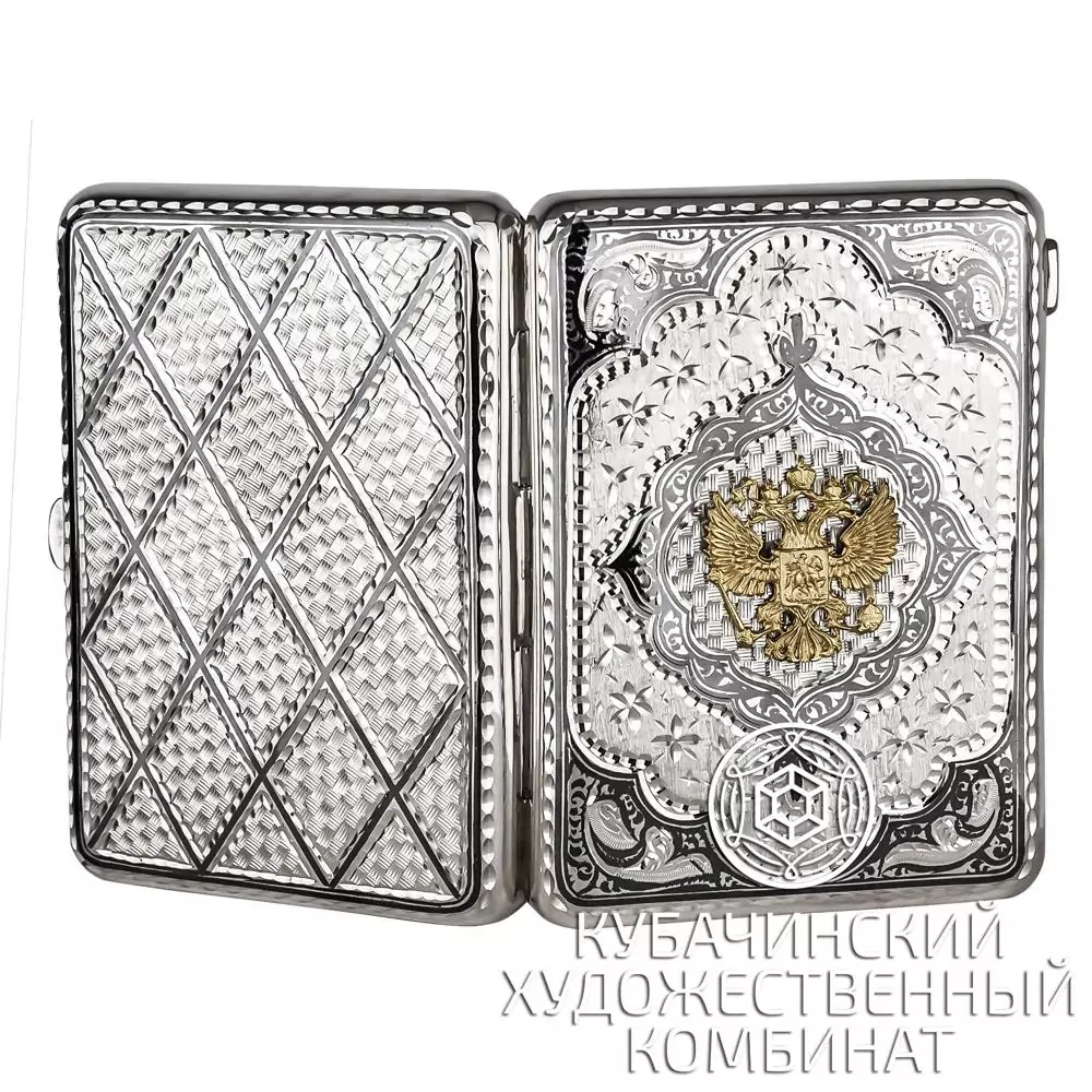 Портсигар ручной работы из серебра 