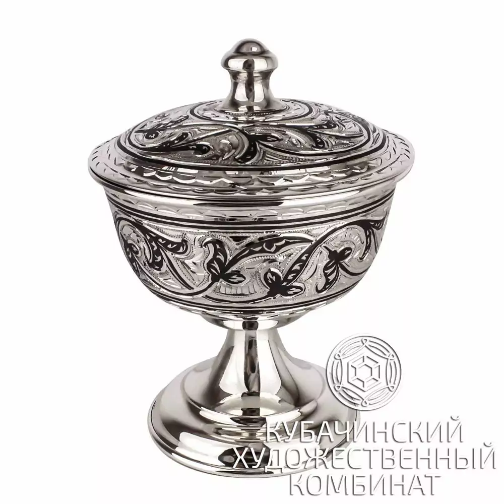 Икорница серебряная на 190 мл
