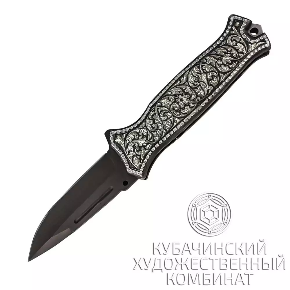 Складной нож ручной работы из серебра