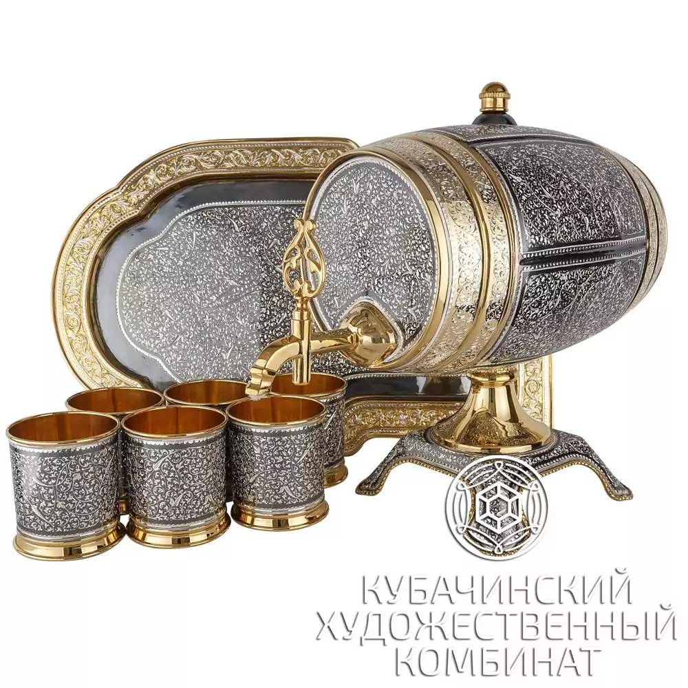 Набор для пива серебряный 