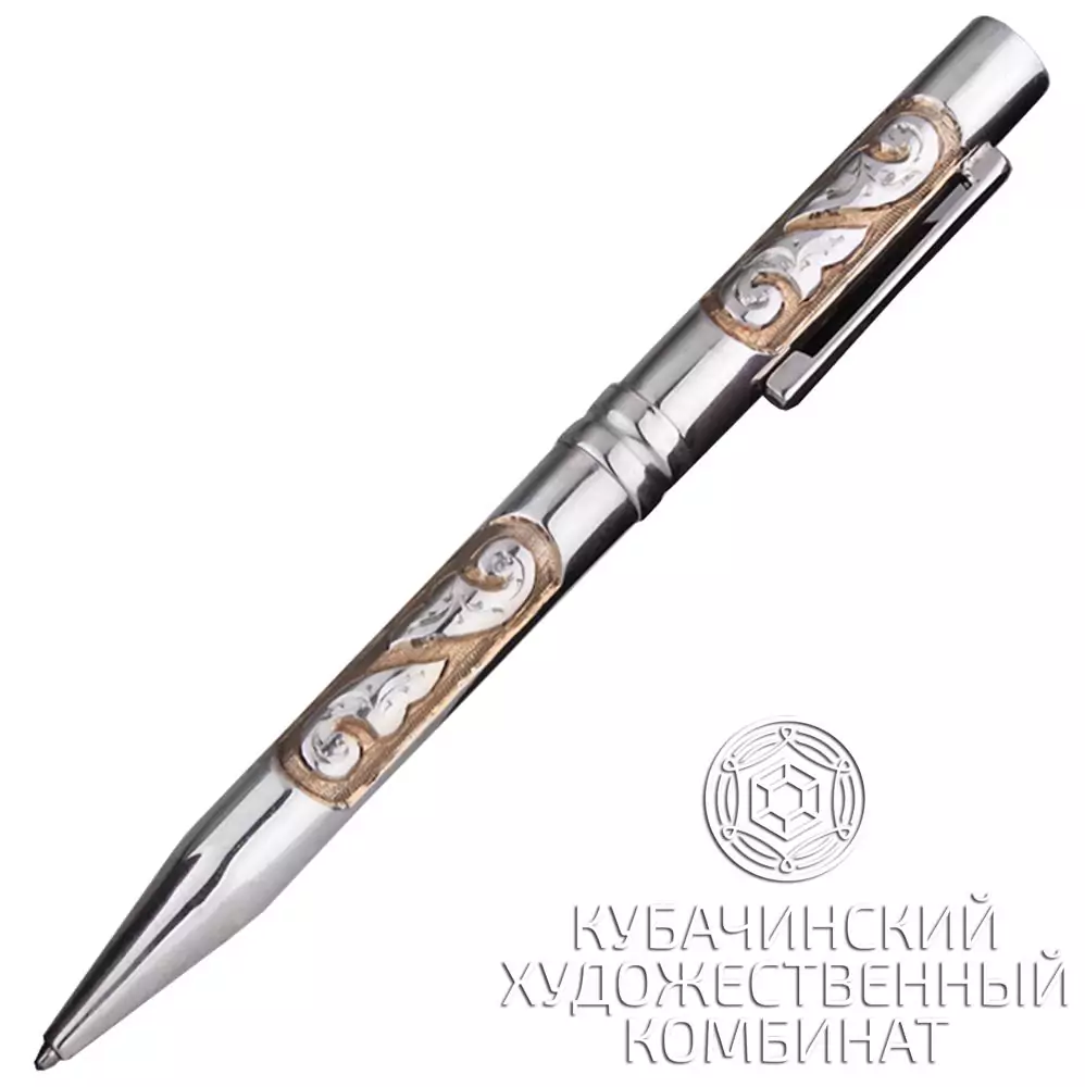 Ручка из серебра с позолотой