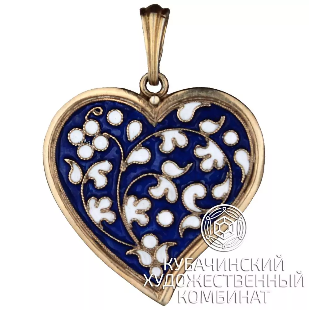 Подвеска "Сердце" с эмалью