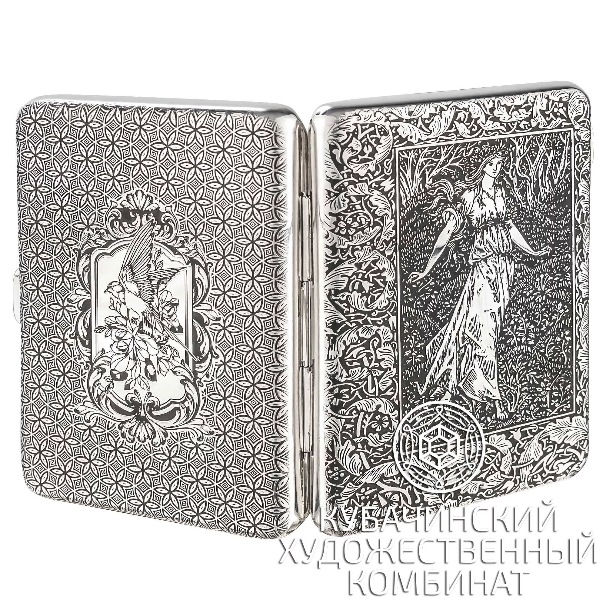 Портсигар серебряный
