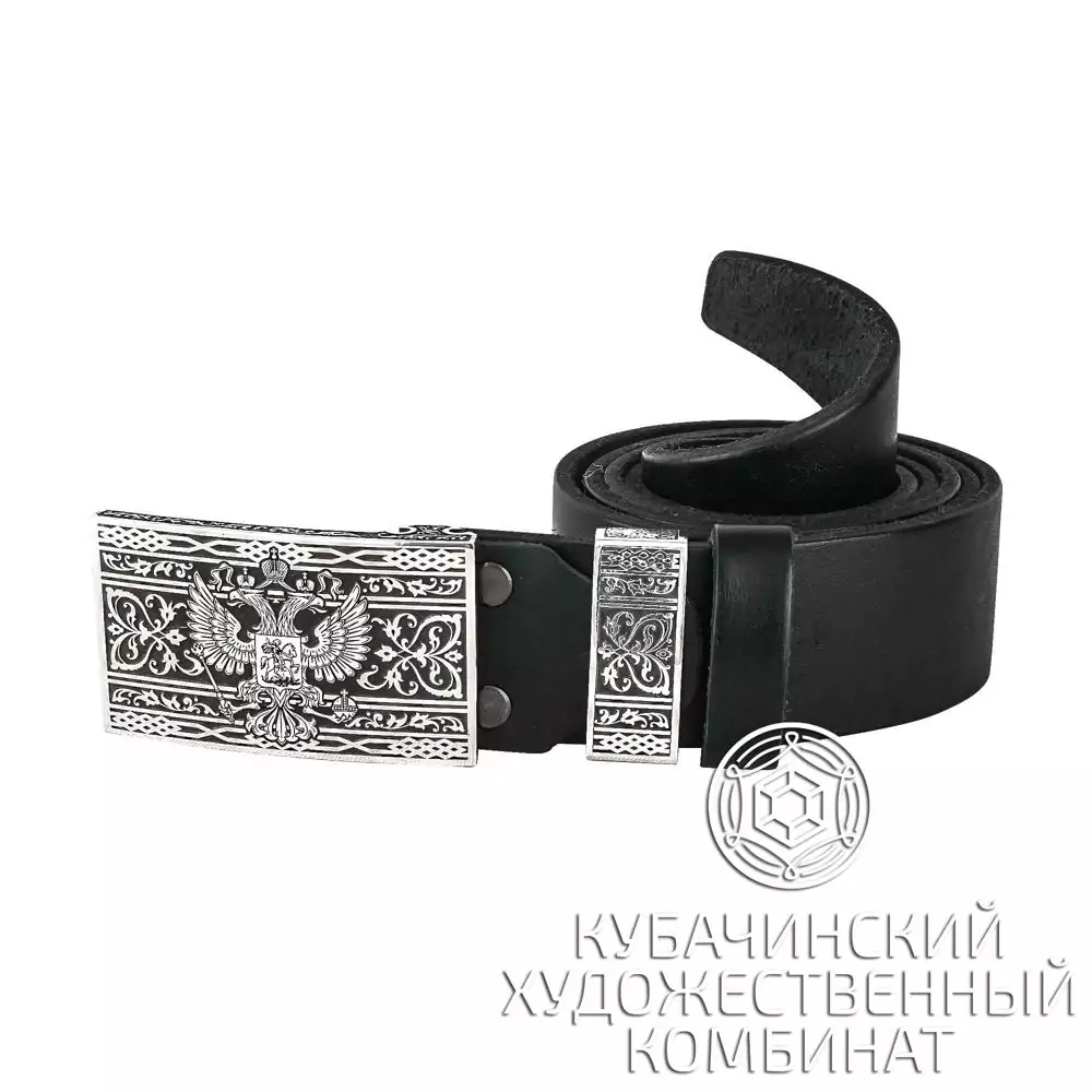 Ремень с серебряной пряжкой 