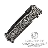 Складной нож ручной работы из серебра