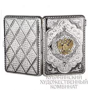Портсигар ручной работы из серебра 