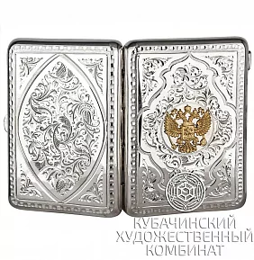 Портсигар "Герб" из серебра
