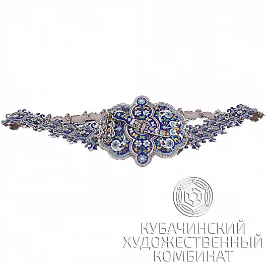 Пояс из серебра с эмалью