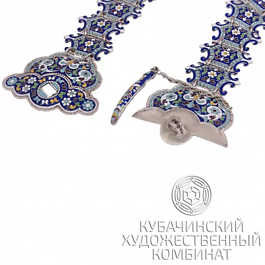 Пояс из серебра с эмалью