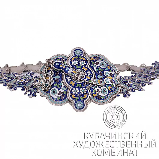 Пояс из серебра с эмалью