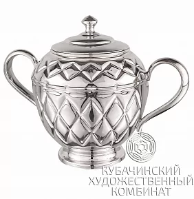Сахарница из серебра 925 пробы на 550 мл 