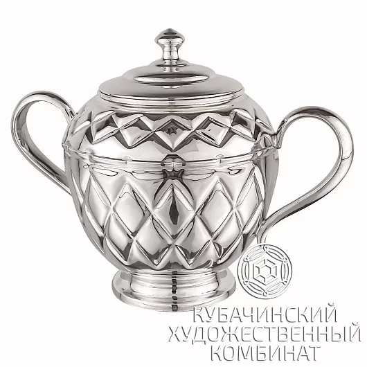Сахарница из серебра 925 пробы на 550 мл 