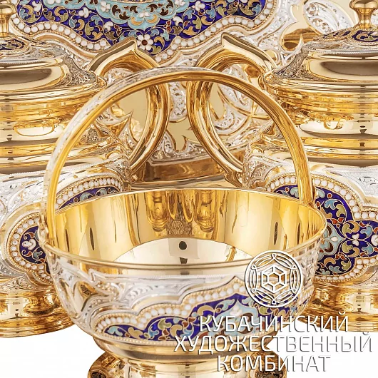 Чайный сервиз из серебра на 600 мл