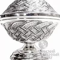 Икорница из серебра 925 пробы на 155 мл