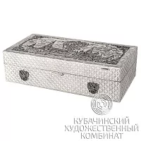 Шкатулка серебряная