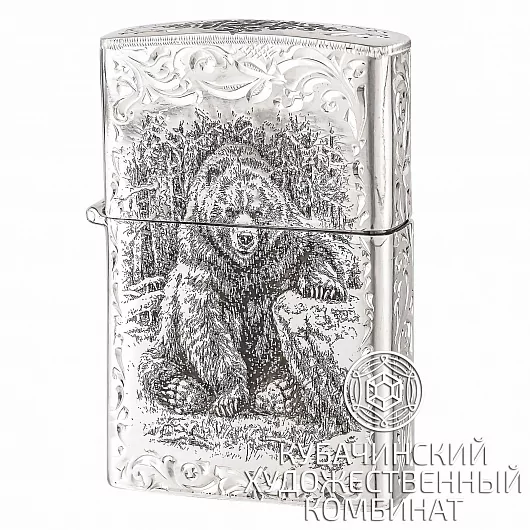 Зажигалка серебряная 