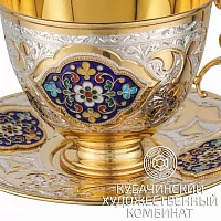 Чайная пара из серебра на 230 мл