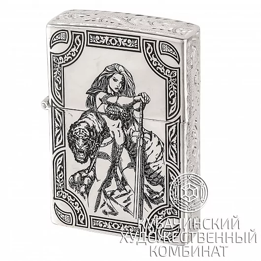 Зажигалка серебряная