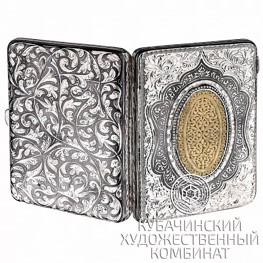 Портсигар ручной работы из серебра